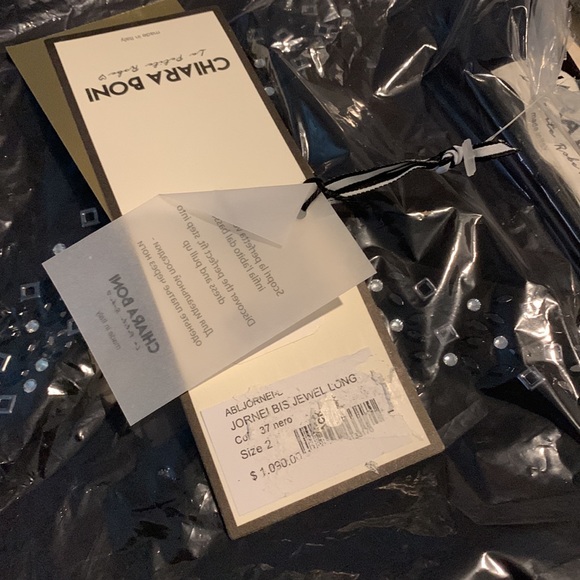 LA PETITE ROBE 🖤 by Chiara Boni Jornei Crystal Grommet V Neck Maxi Dress Black - Picture 12 of 16